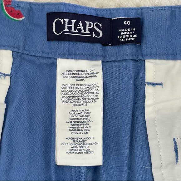 Chaps Blue Shorts with Watermelon Design - Picture 4 of 14